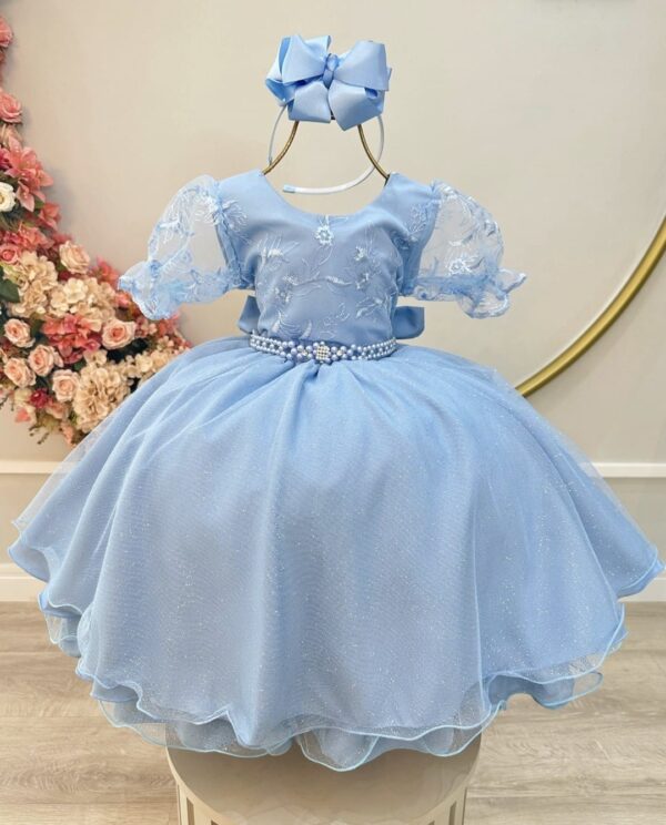 Vestido infantil azul bebe claro serenity